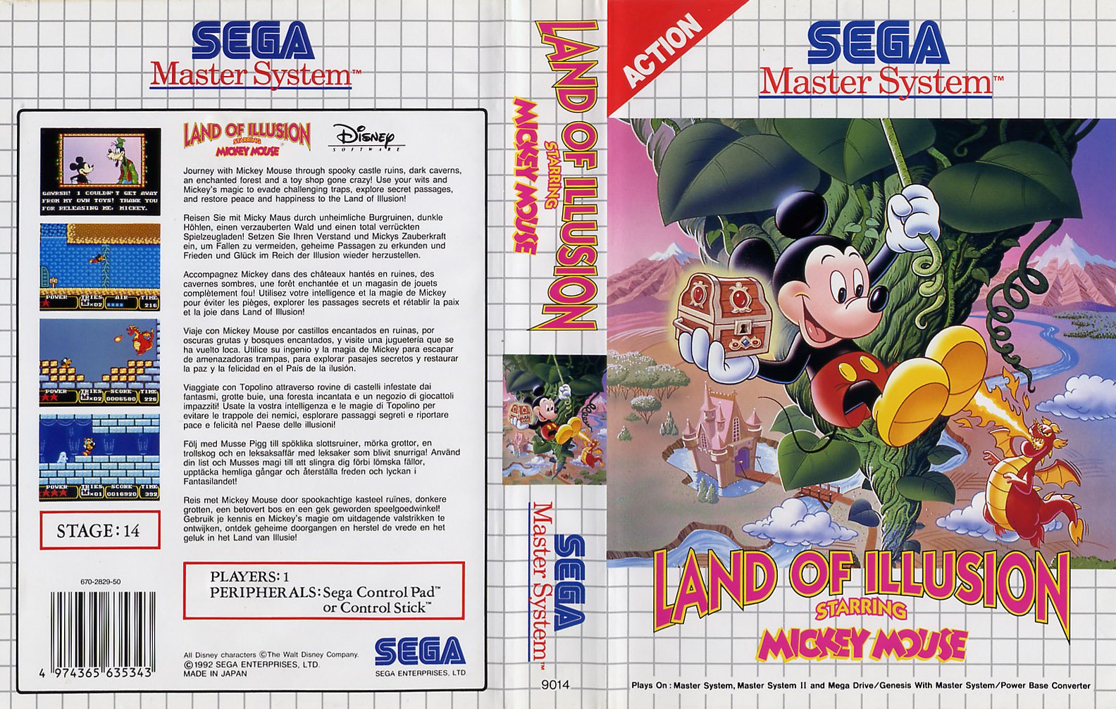 Caratula de Land of Illusion starring Mickey Mouse para Sega Master System