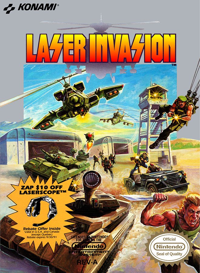 Caratula de Laser Invasion para Nintendo (NES)