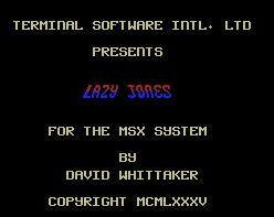 Pantallazo de Lazy Jones para MSX