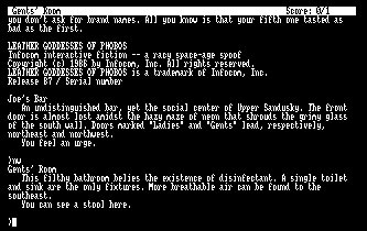 Pantallazo de Leather Goddesses Of Phobos para Amstrad CPC