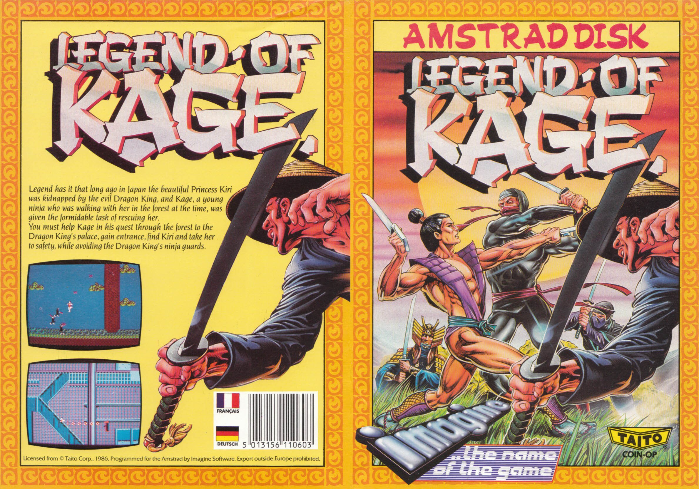 Caratula de Legend Of Kage, The para Amstrad CPC