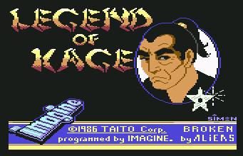 Pantallazo de Legend of Kage para Commodore 64
