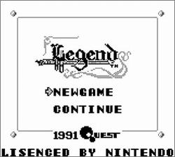 Pantallazo de Legend para Game Boy