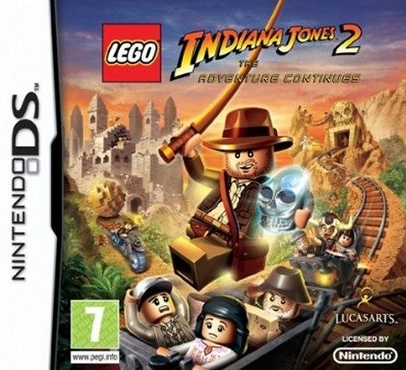 Caratula de Lego Indiana Jones 2: La Aventura Continua para Nintendo DS