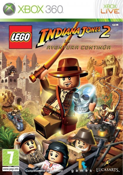 Caratula de Lego Indiana Jones 2: La Aventura Continua para Xbox 360