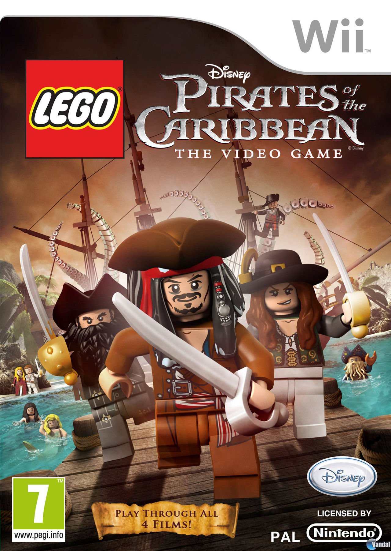 Caratula de Lego Piratas Del Caribe para Wii