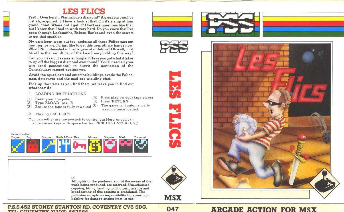 Caratula de Les Flics para MSX
