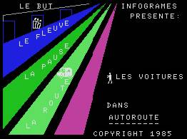 Pantallazo de Les Voitures dans Autoroute para MSX