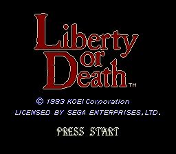 Pantallazo de Liberty or Death para Sega Megadrive