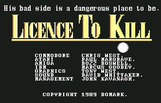 Pantallazo de Licence to Kill para Commodore 64