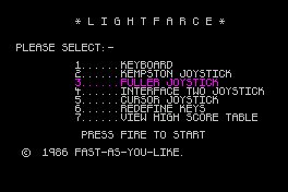 Pantallazo de Lightfarce para Spectrum