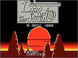 Pantallazo de Lord of the Sword para Sega Master System