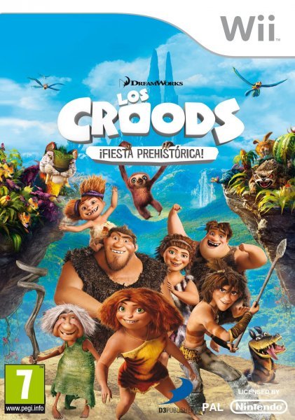 Caratula de Los Croods: Fiesta Prehistórica para Wii