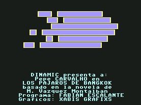Pantallazo de Los Pajaros de Bangkok para Commodore 64