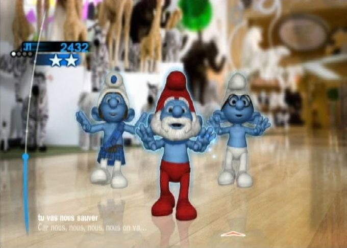 Pantallazo de Los Pitufos: Dance Party para Wii