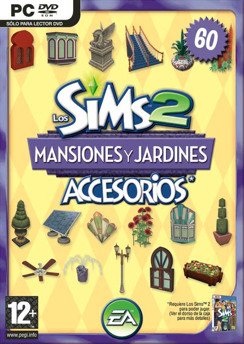 Caratula de Los Sims 2: Mansiones y Jardines (Accesorios) para PC