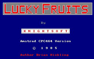 Pantallazo de Lucky Fruits para Amstrad CPC