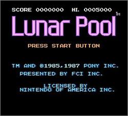 Pantallazo de Lunar Pool para Nintendo (NES)