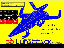 Pantallazo de Lunattack, 3D para Spectrum