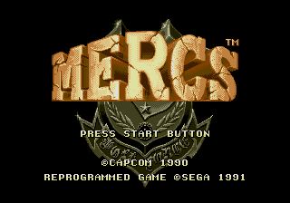 Pantallazo de MERCS para Sega Megadrive