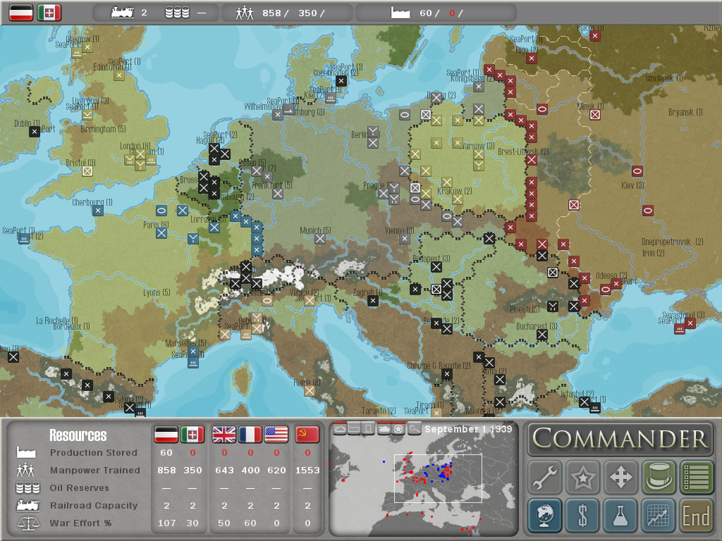 Pantallazo de MILITARY HISTORY Commander Europe at War para PC