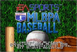 Pantallazo de MLBPA Baseball para Super Nintendo