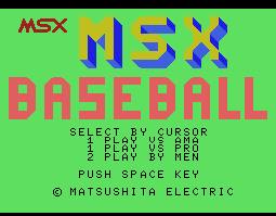 Pantallazo de MSX Baseball para MSX