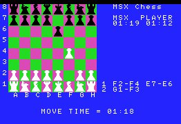 Pantallazo de MSX Chess para MSX