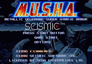 Pantallazo de MUSHA para Sega Megadrive
