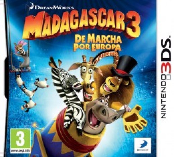 Caratula de Madagascar 3: De Marcha Por Europa para Nintendo 3DS
