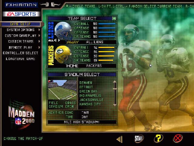 Pantallazo de Madden NFL 2000 [Classics] para PC