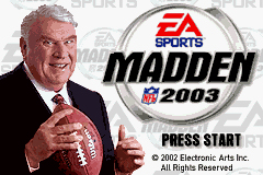 Pantallazo de Madden NFL 2003 para Game Boy Advance