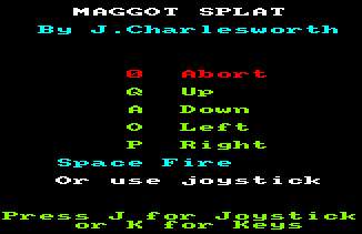Pantallazo de Maggot Splat para Amstrad CPC