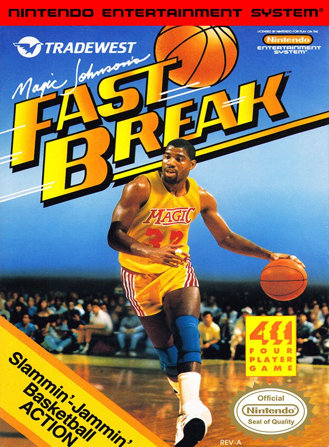 Caratula de Magic Johnson's Fast Break para Nintendo (NES)