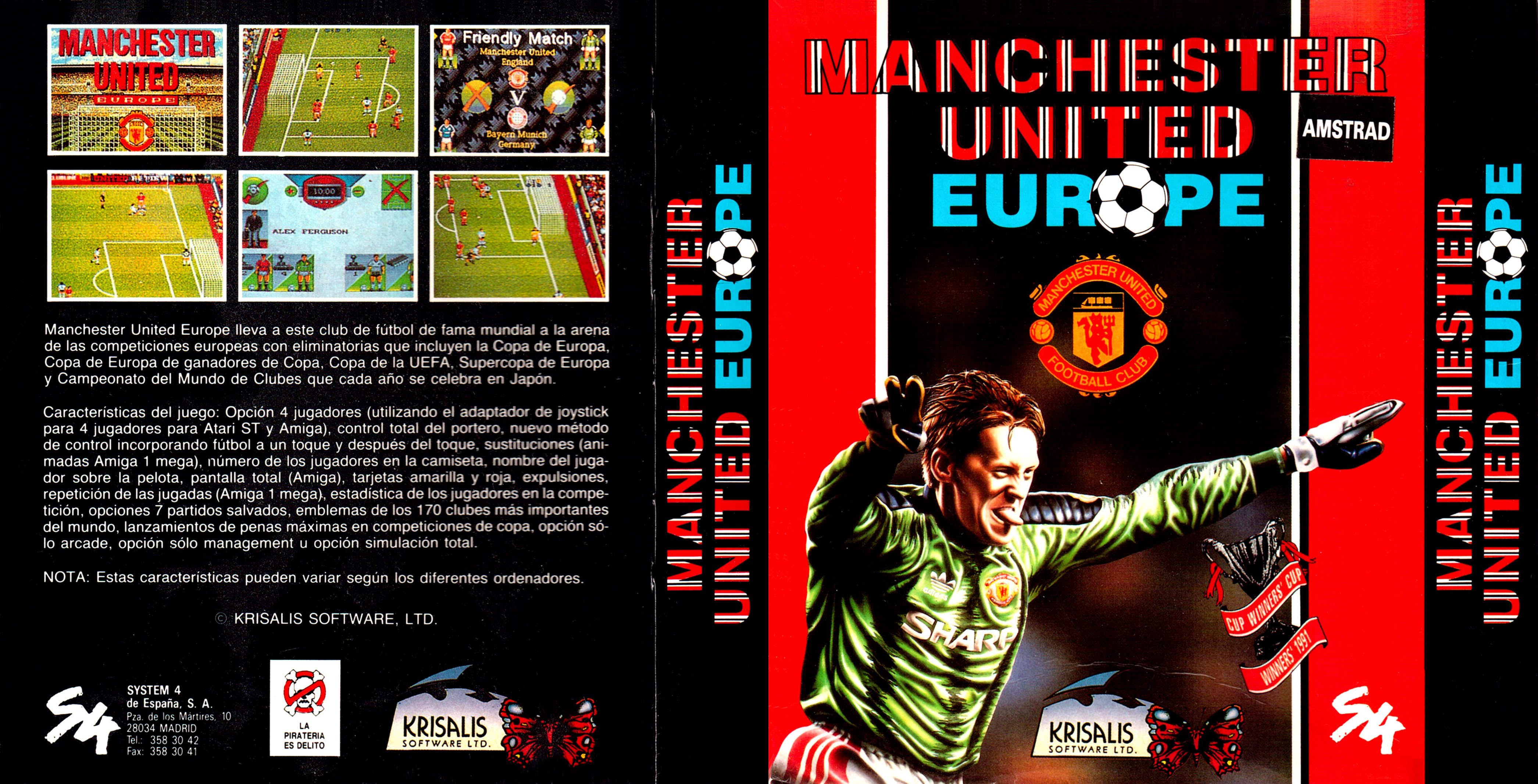 Caratula de Manchester United Europe para Amstrad CPC