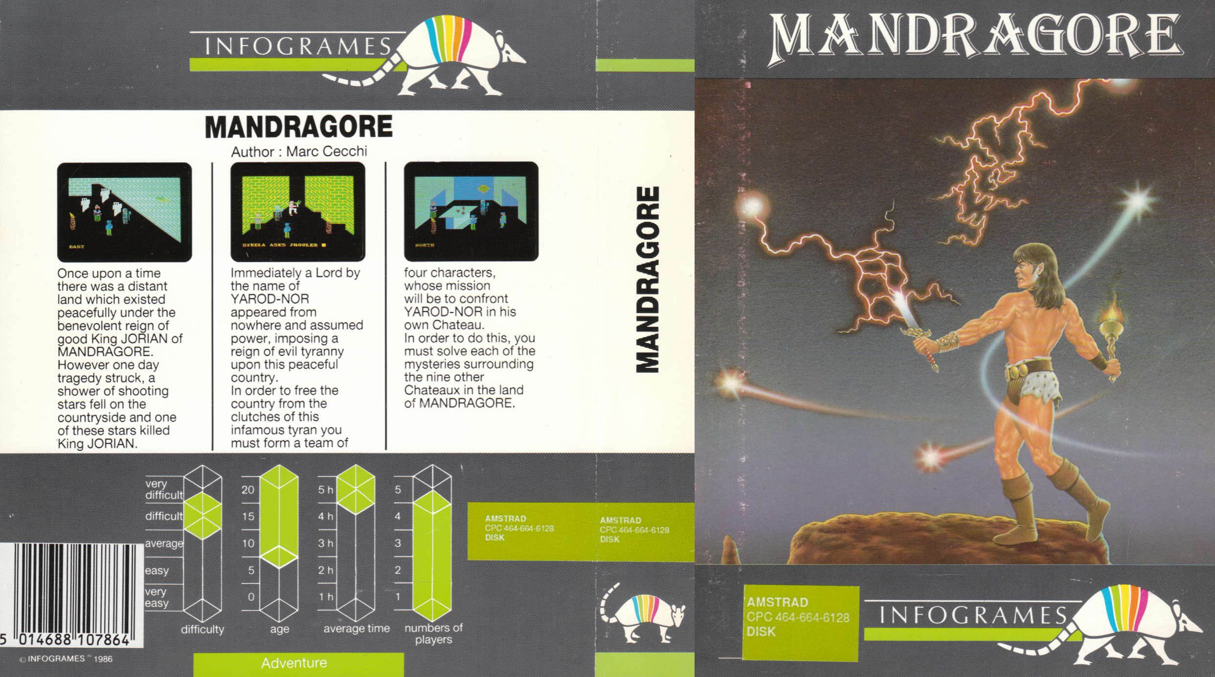Caratula de Mandragore para Amstrad CPC