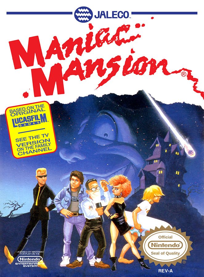 Caratula de Maniac Mansion para Nintendo (NES)