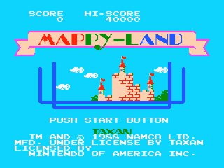 Pantallazo de Mappy-Land para Nintendo (NES)