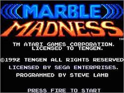 Pantallazo de Marble Madness para Sega Master System
