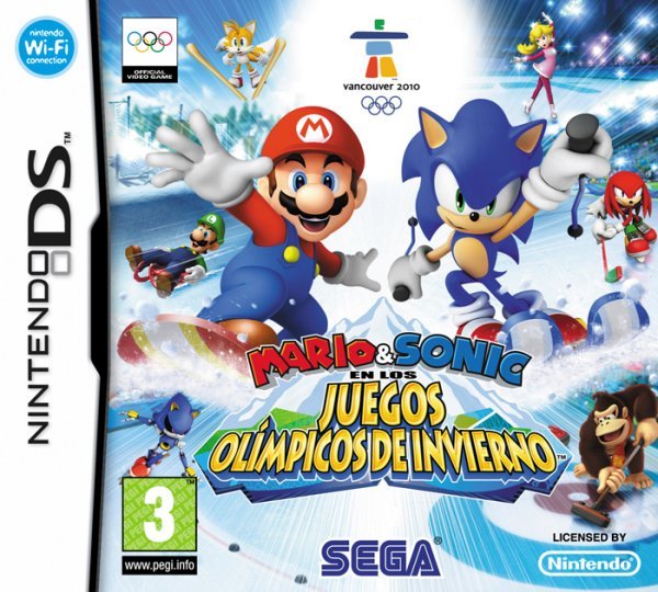 Caratula de Mario & Sonic En Los Juegos Olimpicos De Invierno para Nintendo DS