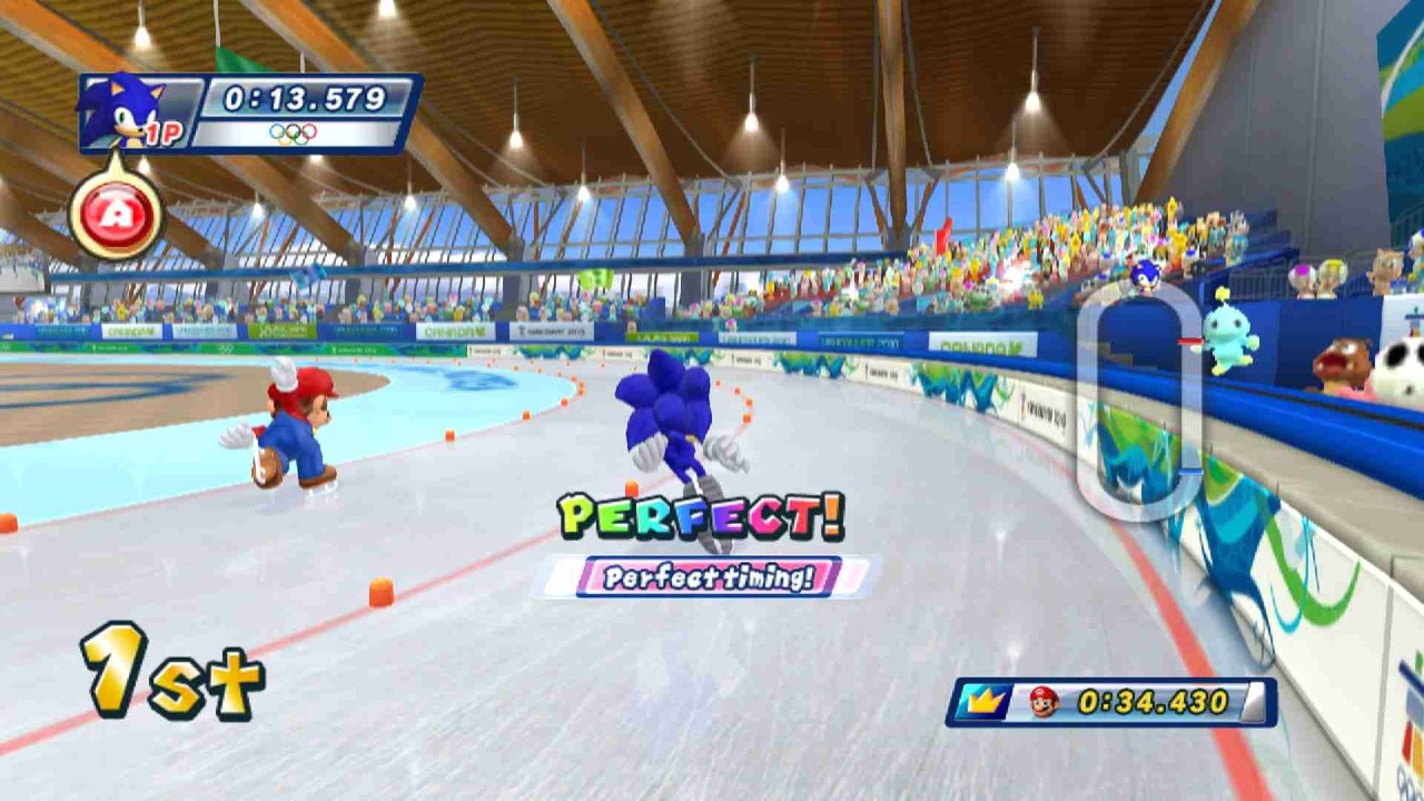 Pantallazo de Mario & Sonic En Los Juegos Olimpicos De Invierno para Wii