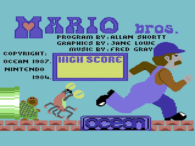 Pantallazo de Mario Bros. para Commodore 64