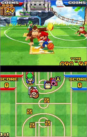 Pantallazo de Mario Hoops 3-on-3 para Nintendo DS