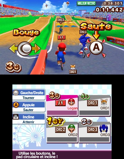 Pantallazo de Mario Y Sonic En Los Juegos Olímpicos London 2012 para Nintendo 3DS