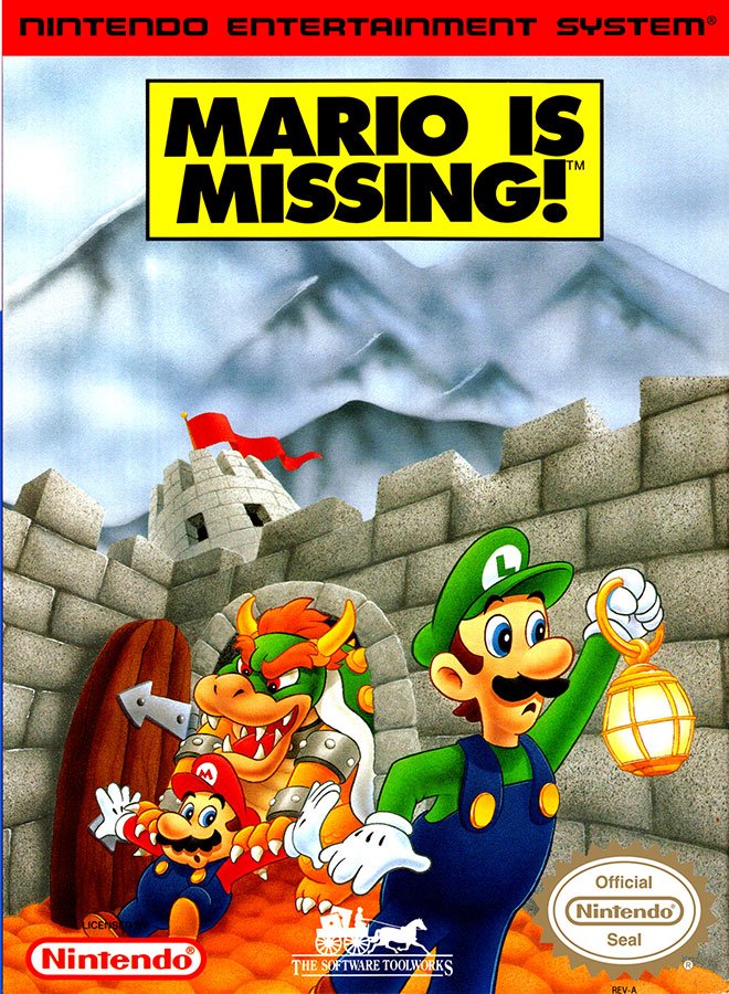 Caratula de Mario is Missing! para Nintendo (NES)
