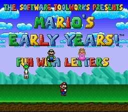 Pantallazo de Mario's Early Years: Fun with Letters para Super Nintendo