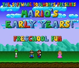 Pantallazo de Mario's Early Years: Preschool Fun para Super Nintendo