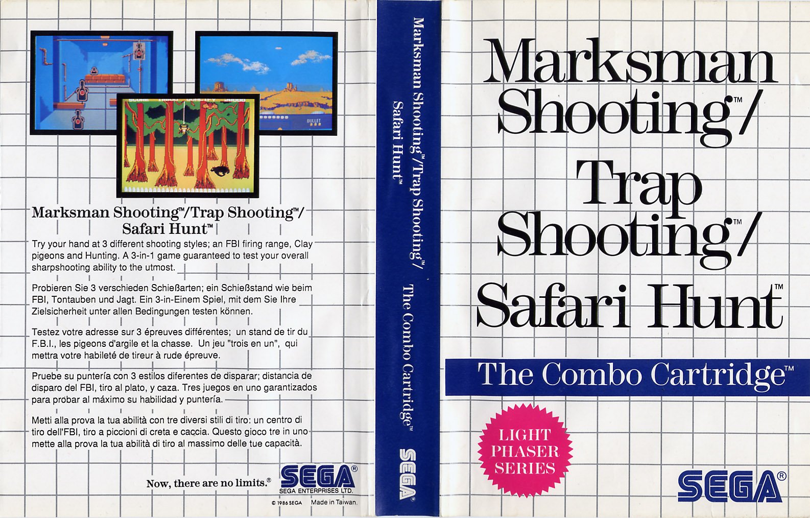 Caratula de Marksman Shooting / Trap Shooting / Safari Hunt para Sega Master System