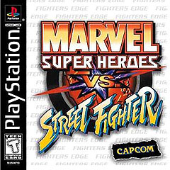 Caratula de Marvel Super Heroes vs. Street Fighter para PlayStation