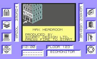 Pantallazo de Max Headroom para Commodore 64